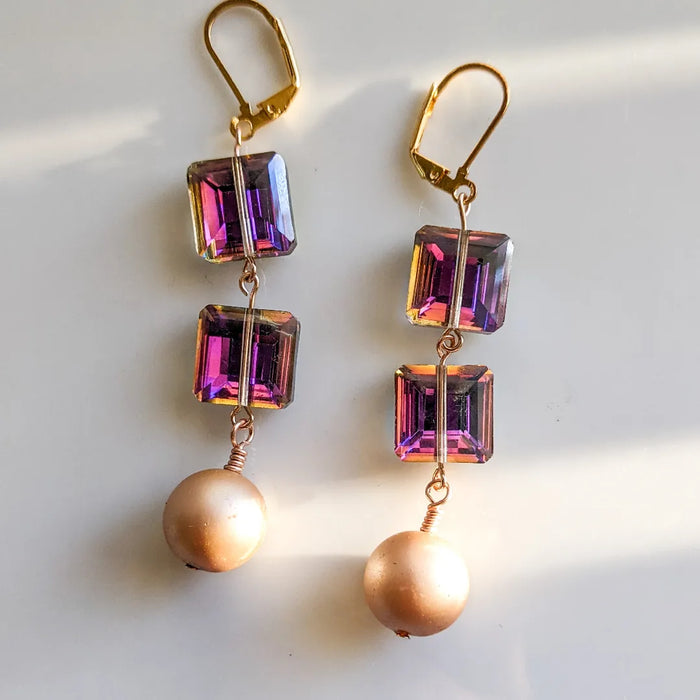 Cubic Dangle Earrings