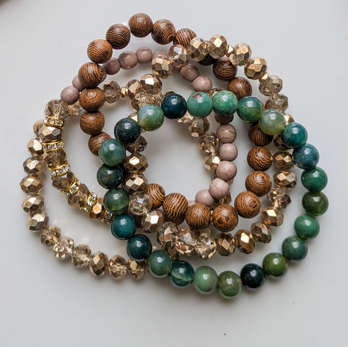 Gemma Bracelet Stack - Jade